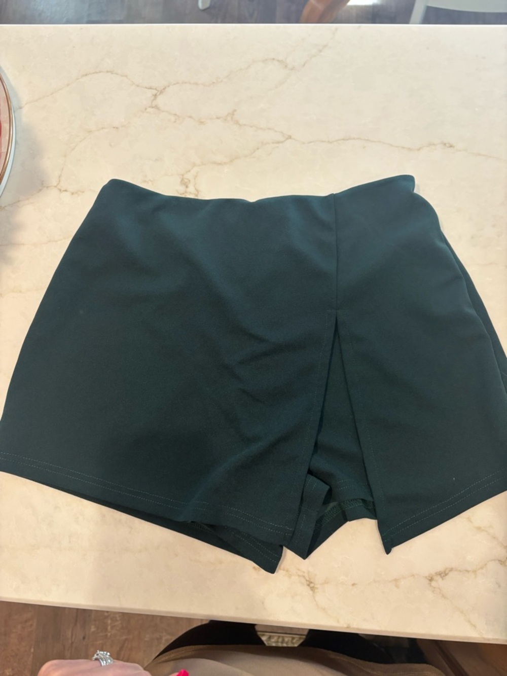 SHEIN Black High-Waist Skort Shorts with Front Slit
